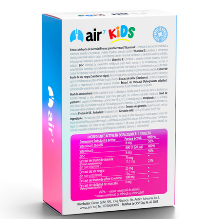 Cai respiratorii Kids, 30 tablete masticabile, Air7 758340