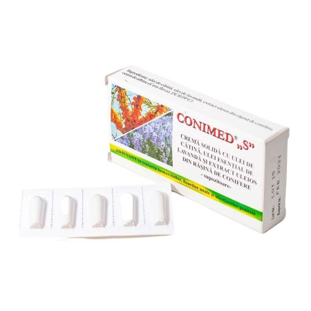 Supozitoare Conimed S, 10 x 1 g, Elzin Plant