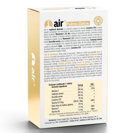 Pulmo Detox, 30 tablete, Air7 758338