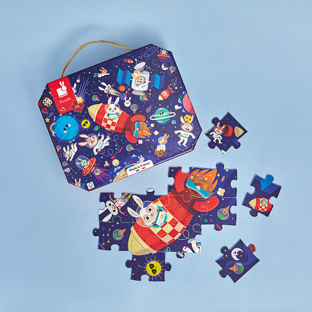 Puzzle, 54 piese, Racheta, + 5 ani, Janod 732516