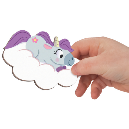 Set Plansa cu piese magnetice, Unicorni, + 3 ani, Janod 732574