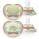 Suzete fosforescente Ultra Air, Verde, 6-18 luni, SCF087/18, 2 buc, Philips Avent 732631
