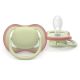 Suzete fosforescente Ultra Air, Verde, 6-18 luni, SCF087/18, 2 buc, Philips Avent 732632