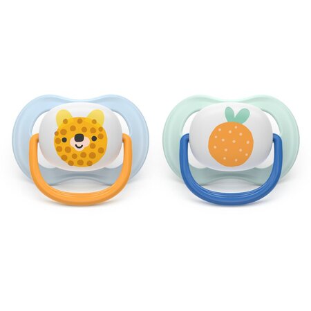 Suzete Ultra Air, Ursulet/Portocala, 0-6 luni, SCF080/23, 2 buc, Philips Avent 732711