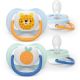 Suzete Ultra Air, Ursulet/Portocala, 0-6 luni, SCF080/23, 2 buc, Philips Avent 732710