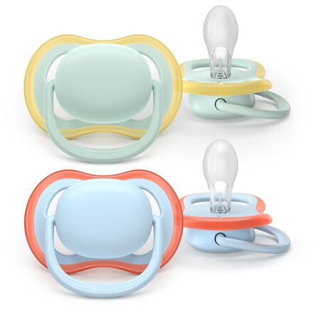 Suzete Ultra Air, Verde/Albastru, 0-6 luni, SCF087/01, 2 buc, Philips Avent 732727