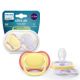 Suzete Ultra Air, Mov/Galben, 0-6 luni, SCF087/03, 2 buc, Philips Avent 732758