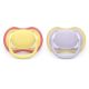 Suzete Ultra Air, Mov/Galben, 0-6 luni, SCF087/03, 2 buc, Philips Avent 732760