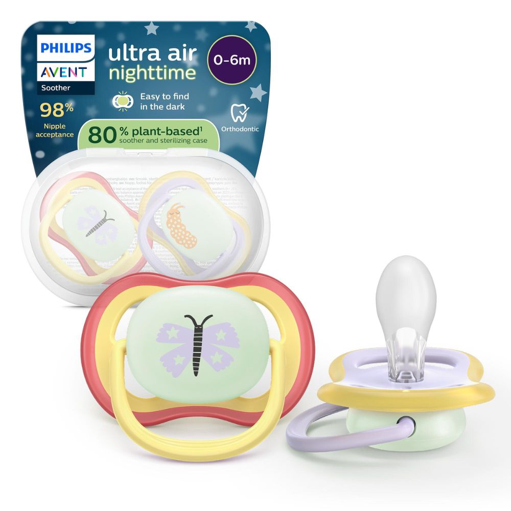 Suzete Ultra Air, Fluture, 0-6 luni, SCF376/25, 2 buc, Philips Avent