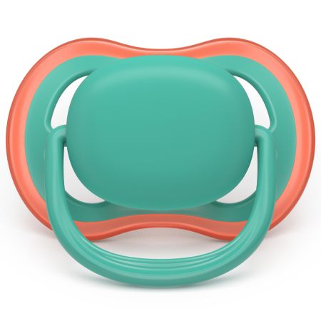 Suzeta Ultra Air Pacifier Philips Avent, Albastru/Verde, 6-18 luni, SCF087/10, 2 bucati, Philips 732859
