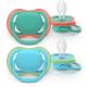 Suzeta Ultra Air Pacifier Philips Avent, Albastru/Verde, 6-18 luni, SCF087/10, 2 bucati, Philips 732856