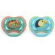 Suzeta Ultra Air Pacifier Philips Avent, Papagal/Tigru, 6-18 luni, SCF087/11, 2 bucati, Philips 732862