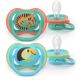 Suzeta Ultra Air Pacifier Philips Avent, Papagal/Tigru, 6-18 luni, SCF087/11, 2 bucati, Philips 732867