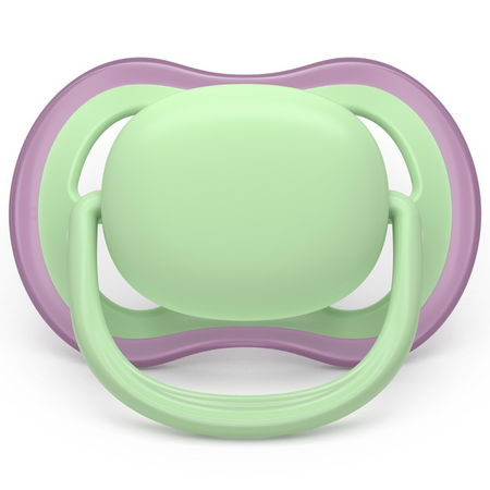Suzeta Ultra Air Pacifier Philips Avent, Roz/Verde, 6-18 luni, SCF087/12, 2 bucati, Philips 732876