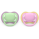 Suzeta Ultra Air Pacifier Philips Avent, Roz/Verde, 6-18 luni, SCF087/12, 2 bucati, Philips 732877