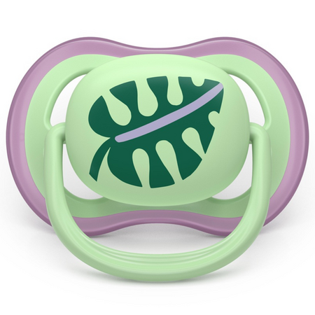 Suzeta Ultra Air Pacifier Philips Avent, Pisica/Frunza, 6-18 luni, SCF087/13, 2 bucati, Philips 732885