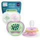 Suzeta Ultra Air Pacifier Philips Avent, Pisica/Frunza, 6-18 luni, SCF087/13, 2 bucati, Philips 732882