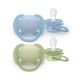 Suzeta Ultra Soft Pacifier Philips Avent, Albastru/Verde, 0-6 luni, SCF091/37, 2 bucati, Philips 732913