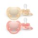 Suzeta Ultra Soft Pacifier Philips Avent, Roz/Portocaliu, 0-6 luni, SCF091/38, 2 bucati, Philips 732926