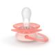 Suzeta Ultra Soft Pacifier Philips Avent, Roz/Portocaliu, 0-6 luni, SCF091/38, 2 bucati, Philips 732929