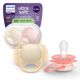 Suzeta Ultra Soft Pacifier Philips Avent, Roz/Portocaliu, 0-6 luni, SCF091/38, 2 bucati, Philips 732925