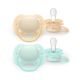 Suzeta Ultra Soft Pacifier Philips Avent, Galben/Verde, 0-6 luni, SCF091/40, 2 bucati, Philips 732955