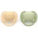 Suzeta Ultra Soft Pacifier Philips Avent, Galben/Verde, 6-18 luni, SCF091/45, 2 bucati, Philips 732993