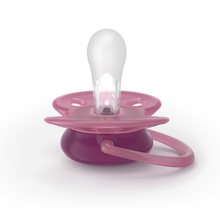 Suzeta Ultra Soft Pacifier Philips Avent, Mov/Portocaliu, 18 luni+, SCF093/03, 2 bucati, Philips 733029