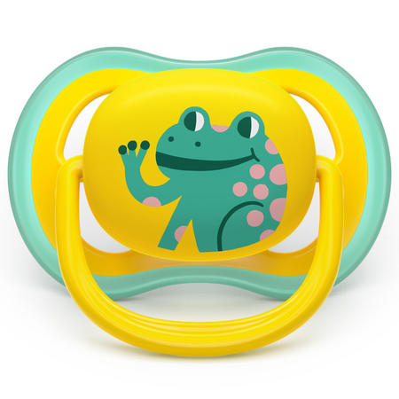 Suzeta Ultra Air Pacifier Philips Avent, Albastru/Galben, 18 luni+, SCF349/58, 2 bucati, Philips 733070