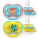 Suzeta Ultra Air Pacifier Philips Avent, Albastru/Galben, 18 luni+, SCF349/58, 2 bucati, Philips 733066