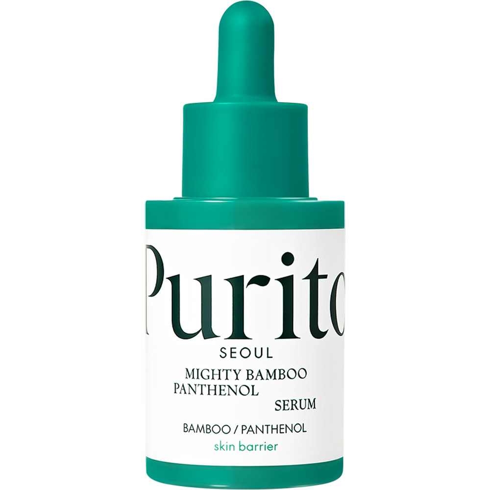 Ser calmant cu bambus si pantenol Mighty Bamboo Panthenol Serum, 30 ml, Purito