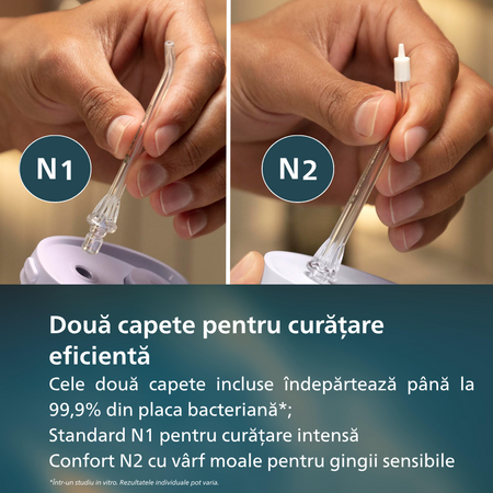 Dus bucal portabil Sonicare Compact Flosser 1000, Mov, HX3333/23, Philips 795698