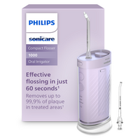 Dus bucal portabil Sonicare Compact Flosser 1000, Mov, HX3333/23, Philips