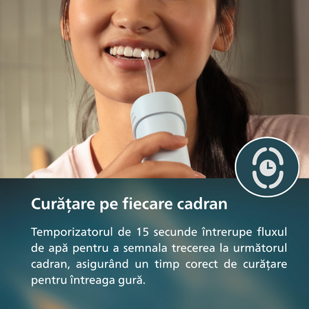 Dus bucal portabil Sonicare Compact Flosser 1000, Albastru, HX3333/24, Philips 795690