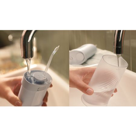 Dus bucal portabil Sonicare Compact Flosser 1000, Albastru, HX3333/24, Philips 733147