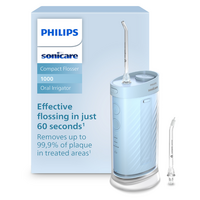 Dus bucal portabil Sonicare Compact Flosser 1000, Albastru, HX3333/24, Philips