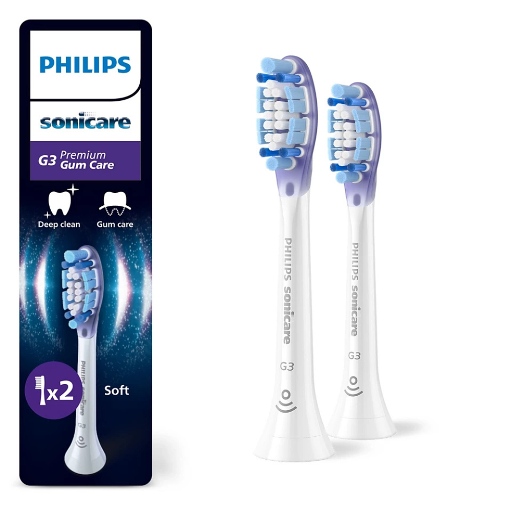 Rezerve pentru periuta sonica Philips Sonicare Premium Gum Care, Alb, HX9052/87, 2 bucati, Philips