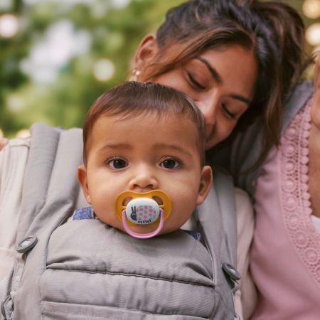 Suzeta Ultra Air Pacifier Philips Avent, Gargarita/Floare, 6-18 luni, SCF080/27, 2 bucati, Philips 733176