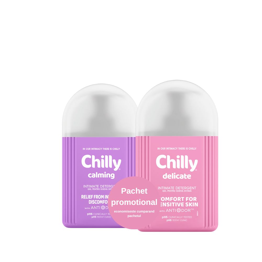 Gel pentru igiena intima Delicate & Calming, 2 x 200 ml, Chilly