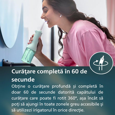 Irigator portabil Power Flosser 3000, Verde, HX3826/24, Philips Sonicare 795644