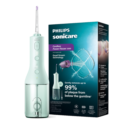 Dus bucal portabil Philips Sonicare Power Flosser 3000, Verde, HX3826/24, Philips
