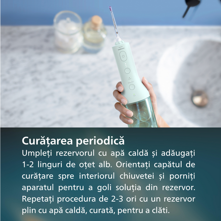 Irigator portabil Power Flosser 3000, Verde, HX3826/24, Philips Sonicare 795649