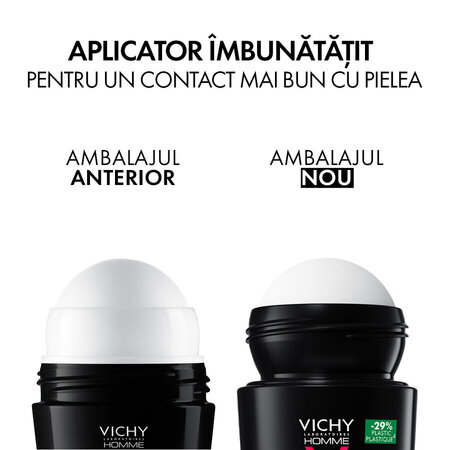 Deodorant roll-on antiperspirant pentru barbati Control Extrem 72H, 50 ml, Vichy 793590