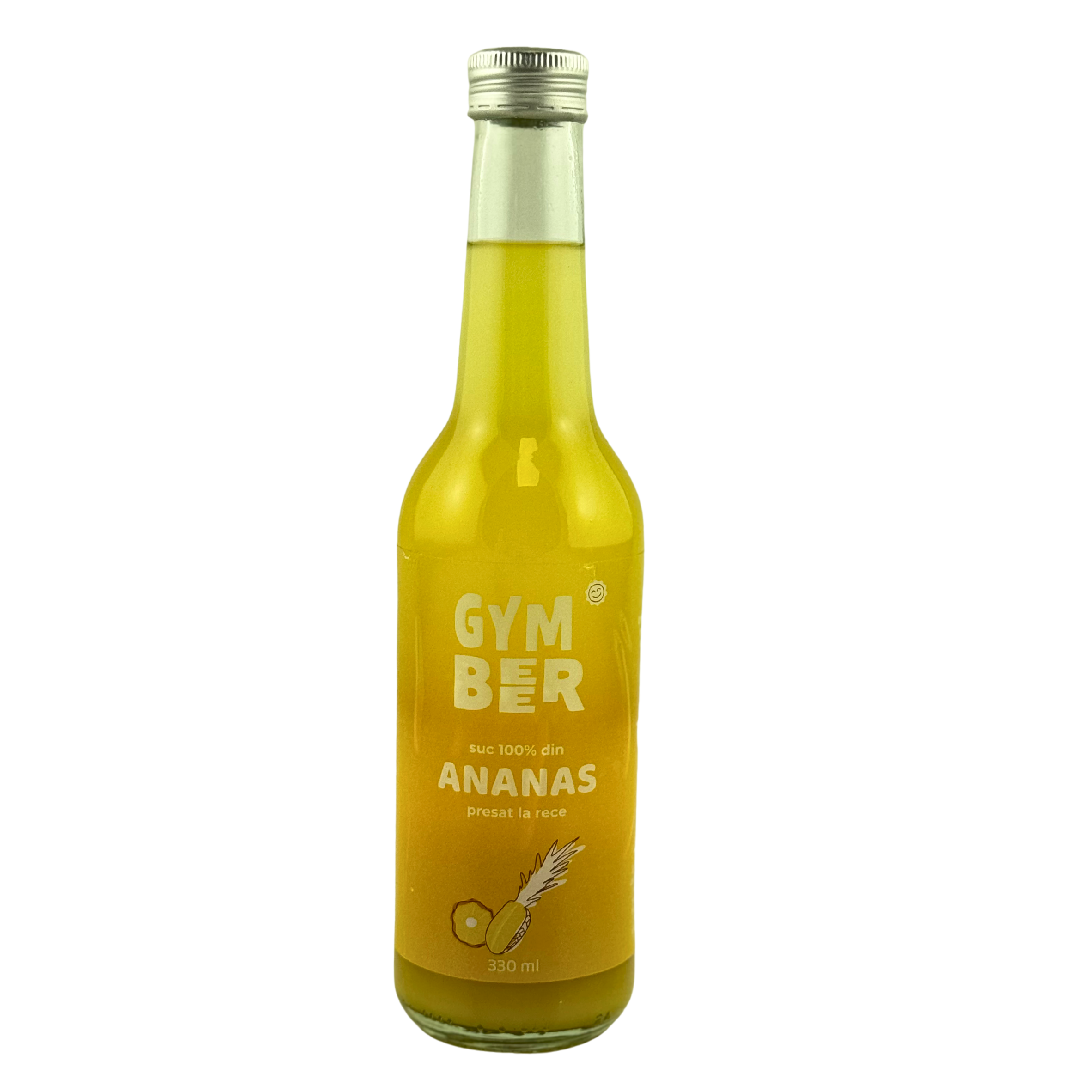Suc de Ananas 100% natural prin presare la rece, 330 ml, Gym Beer