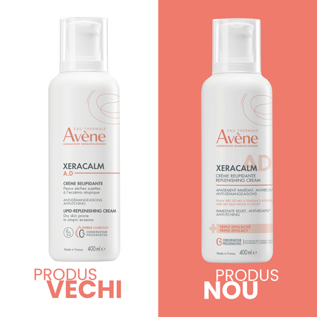 Crema de refacere a lipidelor XeraCalm AD, 400 ml, Avene 782103