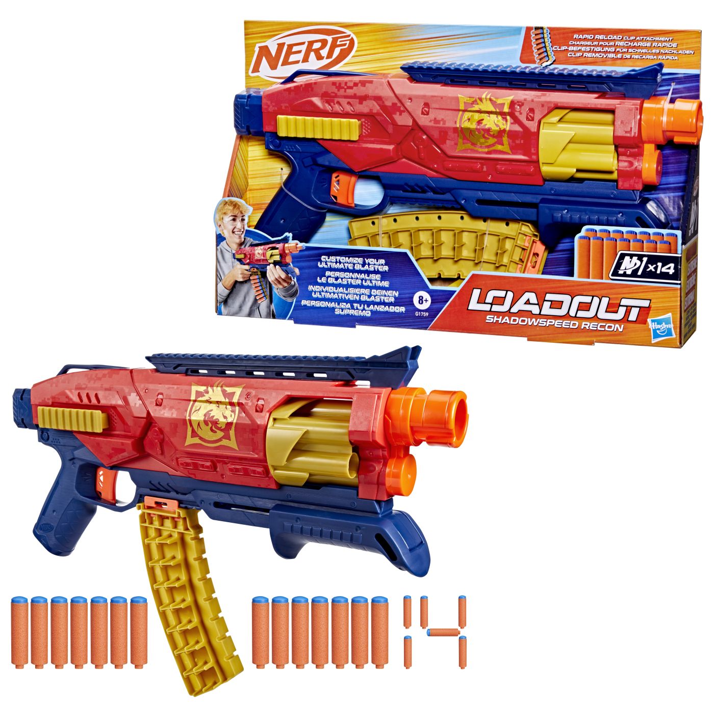 Blaster Loadout Shadowspeed Recon, 8 ani+, Nerf