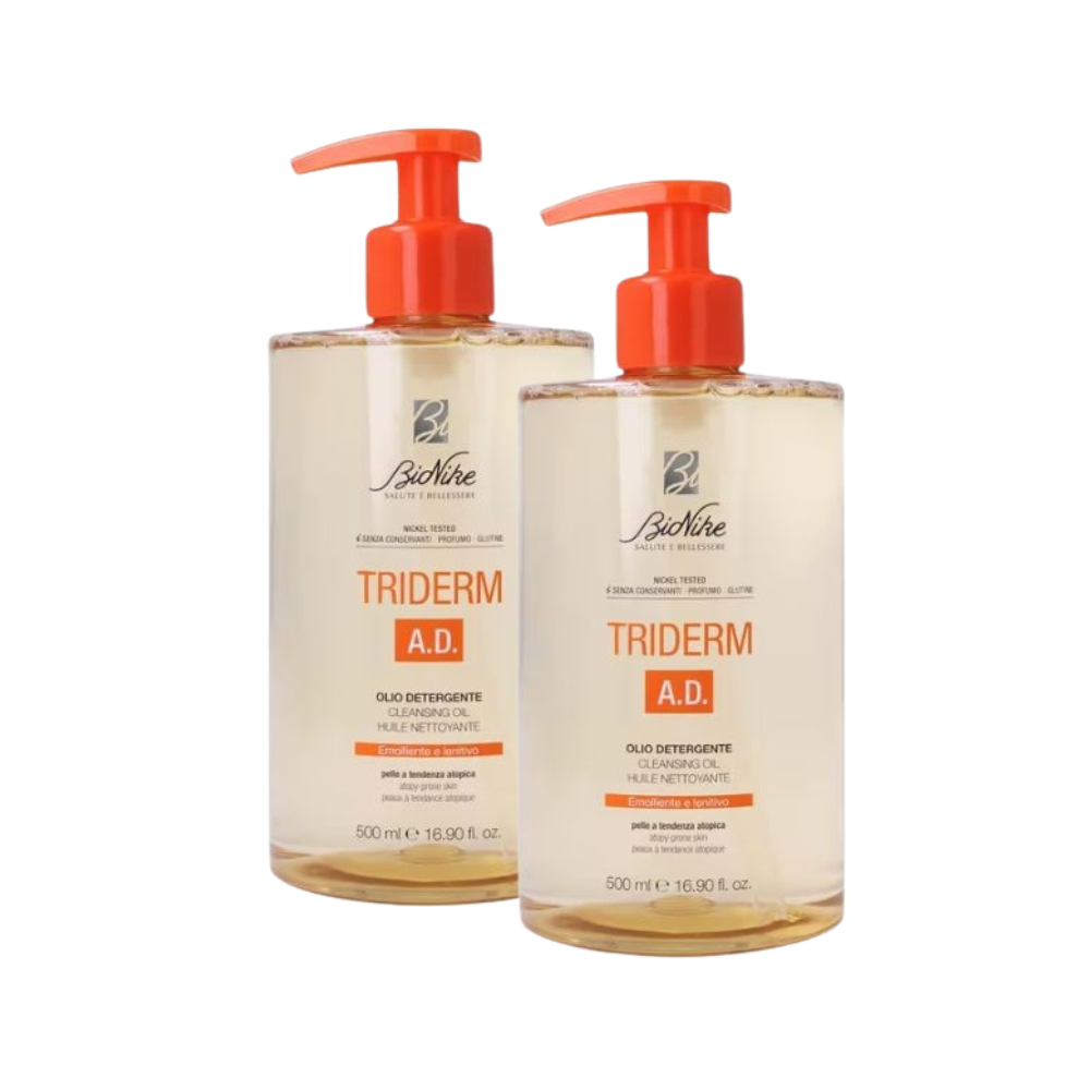 Pachet Ulei de curatare emolient si calmant Triderm A.D, 2x500 ml, BioNike