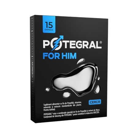 Supliment pentru potenta Cerca Potegral For Him, 15 capsule, Green Splid