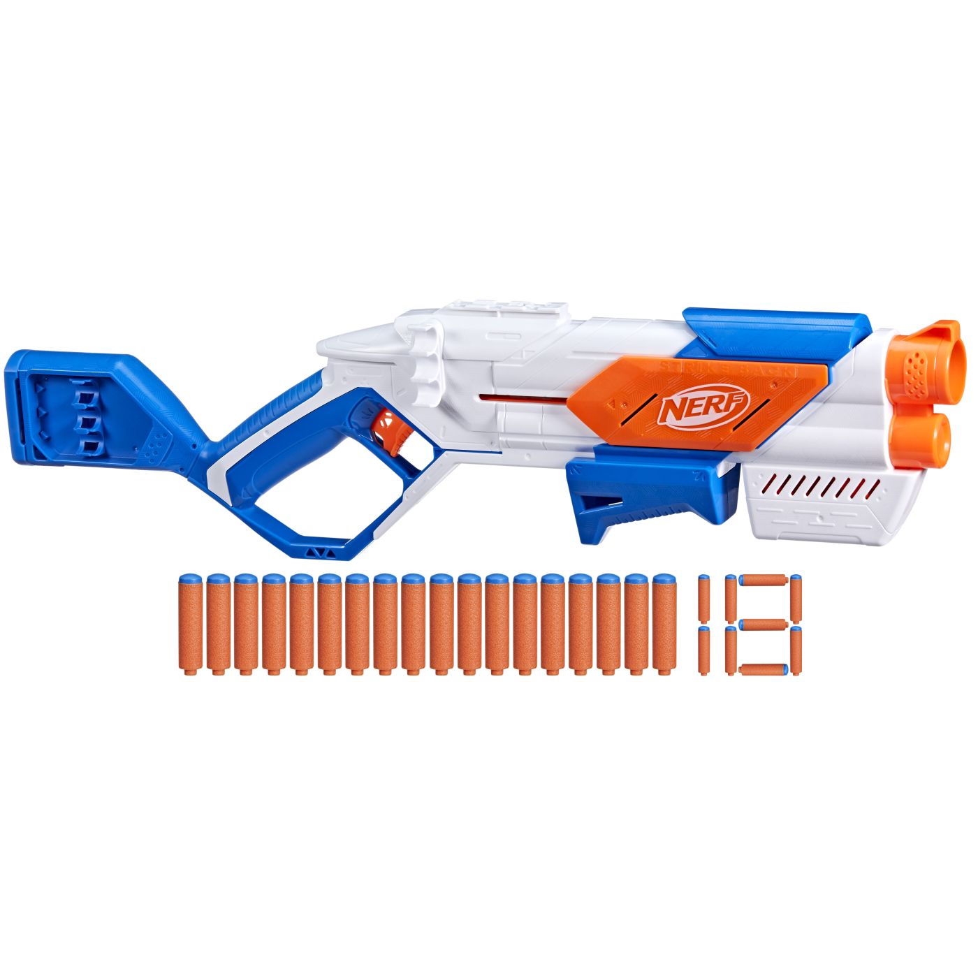Blaster cu sageti din spuma N Series Strikeback, 8 ani+, Nerf