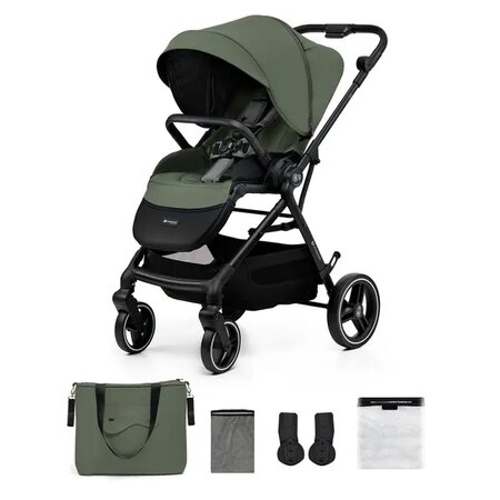 Carucior sport reversibil Yoxi, 0-27 kg, Green, Kinderkraft 733569